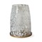 White Confetti Glass Hurricane Pillar Candle Holder Large 8.0L x 8.0W x 11.0H inches